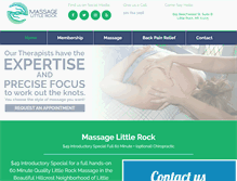 Tablet Screenshot of massagelittlerock.com